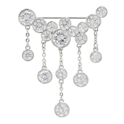 JinkaNezu CZ レインドロップ エレガンス ブローチ