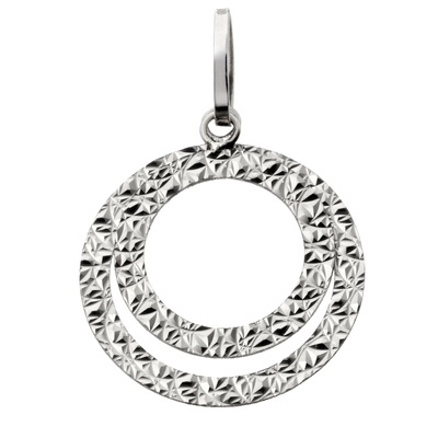  純プラチナ リバーシブルサークル2連ペンダントヘッド - 754804