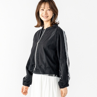 KILA MODA シアーストライプエアリージップアップブルゾン