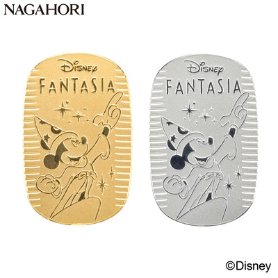 ディズニー「ファンタジア」ミッキー/純金 純プラチナ小判セット