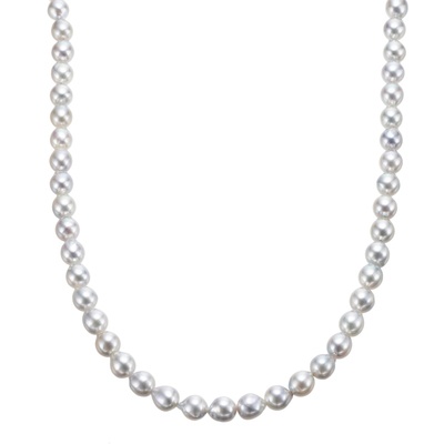 PT850 ナチュラルブルーグレーアコヤ真珠バロック ネックレス5mm