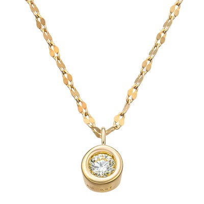 10KYG ダイヤモンド シンプルデザイン ネックレス