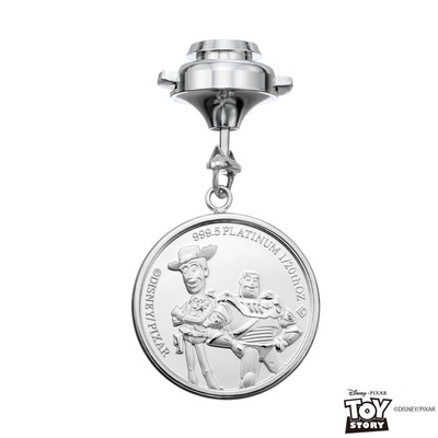 純プラチナ/PT900「トイ・ストーリー」メダルブローチ1/20oz