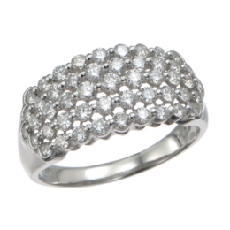 PT950ダイヤモンド5ラインリング計1.0ctUP