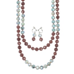 ミステリアスカラー ネックレス&イヤリング/ピアスセット [ルイーゼ]