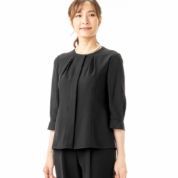 東京ソワール 快適裏地付きベーシックブラウス