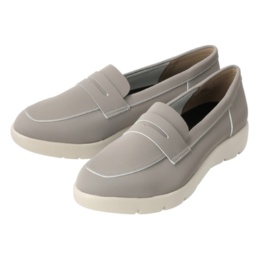 newmo クラリーノ ストレッチ 厚底ローファー