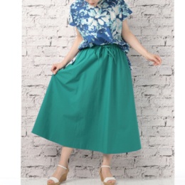 myM インド綿フレアースカート