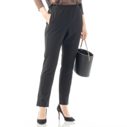 BOUTIQUE JUNKO サイド切替裾スリット入りパンツ