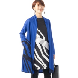 BOUTIQUE JUNKO リニアアートワークプリントロングジャケット