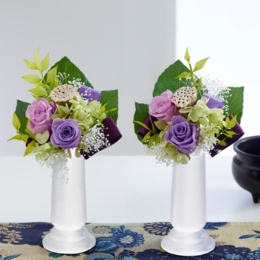 プリザーブド仏花 ゆたか 2個組