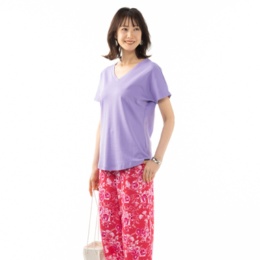 Isaac Mizrahi Live シルキーコットンVネックプルオーバー