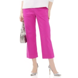 Isaac Mizrahi Live 起毛サテンクロップドパンツ