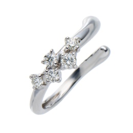 ボツワナ産ダイヤモンドPTイヤ-カフ 計0.11ctUP