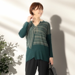 calma アシンメトリーニットチュニック