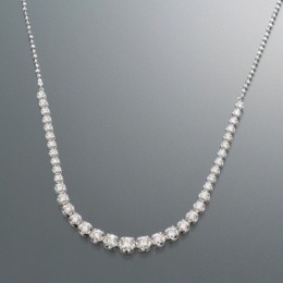 18KWG ダイヤモンドグラデーションネックレス 計2.00ctUP