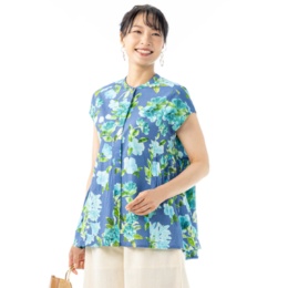  myM インド綿サイドフレアー前あきチュニック