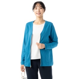 Isaac Mizrahi Live シルキーコットンジップカーディガン