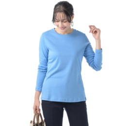 Isaac Mizrahi Liveシルキーコットンクルーネックプルオーバー