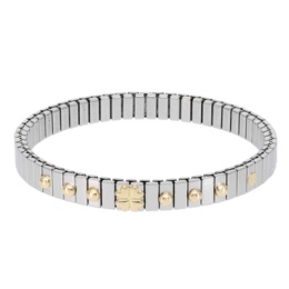 ステンレス/18KYG ストレッチバングル