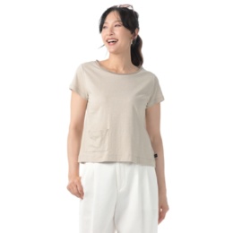 KawaiOkada 綿麻ショートスリーブプルオーバー