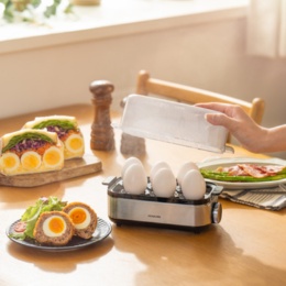 コイズミ ゆで卵が一度に6個作れる エッグスチーマー