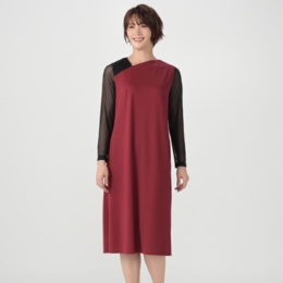 BOUTIQUE JUNKO チュールスリーブワンピース