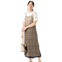 Coeur sucre 大人のレースキャミワンピース＆Tシャツセット