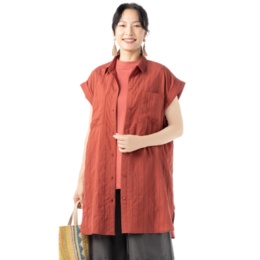 Coeur sucre ドビーストライプシャツチュニック