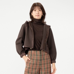 リアール フーディショートブルゾン