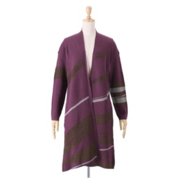 BOUTIQUE JUNKO グリッターニットジャガードカーディガン