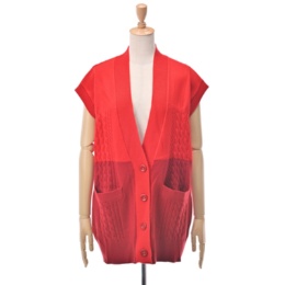 SUPERLADY 2トーンカラーケーブル編みニットベスト