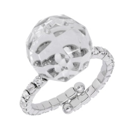 JinkaNezu 大粒水晶 キラキラコイルリング