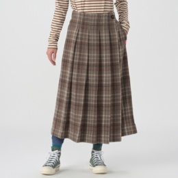 KiKKi チェックラップロングスカート