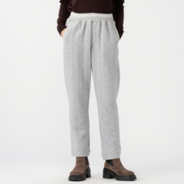 UNILOA3C ケーブルジャガード&裏毛コンビパンツ