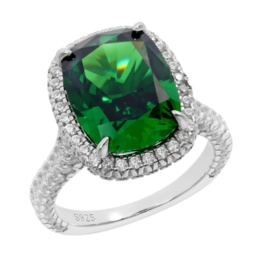 Anne Coquine グリーンキュービックジルコニア リング