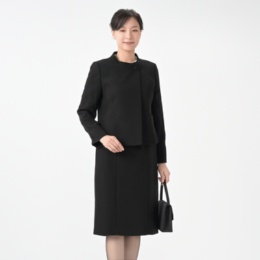 東京ソワール 洗えるスタンドカラークチュールアンサンブル