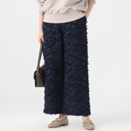 CARRIERE フリンジジャカードパンツ