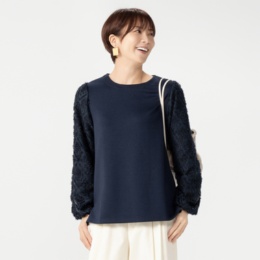 CARRIERE 異素材コンビプルオーバー