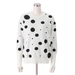 calma ポップデザインジャガード 滑らかニット