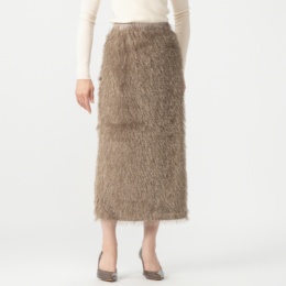 &by PINKY&DIANNE フェイクファースカート