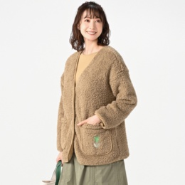 PERSONS フワフワボアカーディガン&Tシャツセット