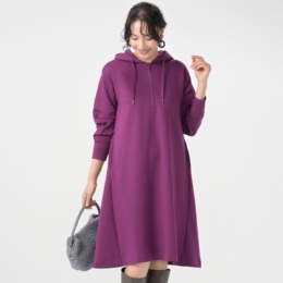 Provador ソフトダンボール ハーフZIPパーカーワンピース