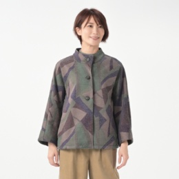  Nagominosato 尾州ウール混Aラインジャケット - 735940