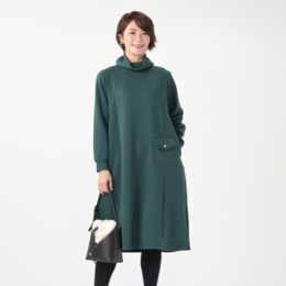 Provador ふわぽか裏起毛 キルトデザインワンピース