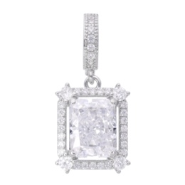  JinkaNezu アイスフラワー 大粒キュービックジルコニア チャーム - 736229