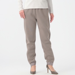 MASAGO 裏毛テーパードシルエット裾開きパンツ