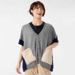 KawaiOkada ビッグカーディガンベスト