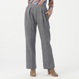 calma 選べる股下 裏シャギーワイドストレートパンツ
