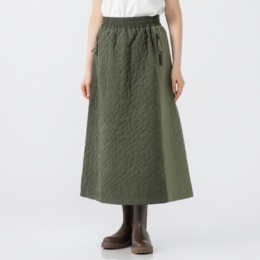 WOODS ツートン中綿キルトAラインスカート